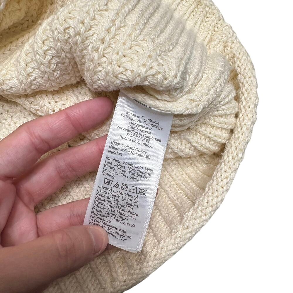 J. Crew Ivory Chunky Knit Relaxed Rollneck Turtleneck XXS Slouchy Oversized - Picture 5 of 8